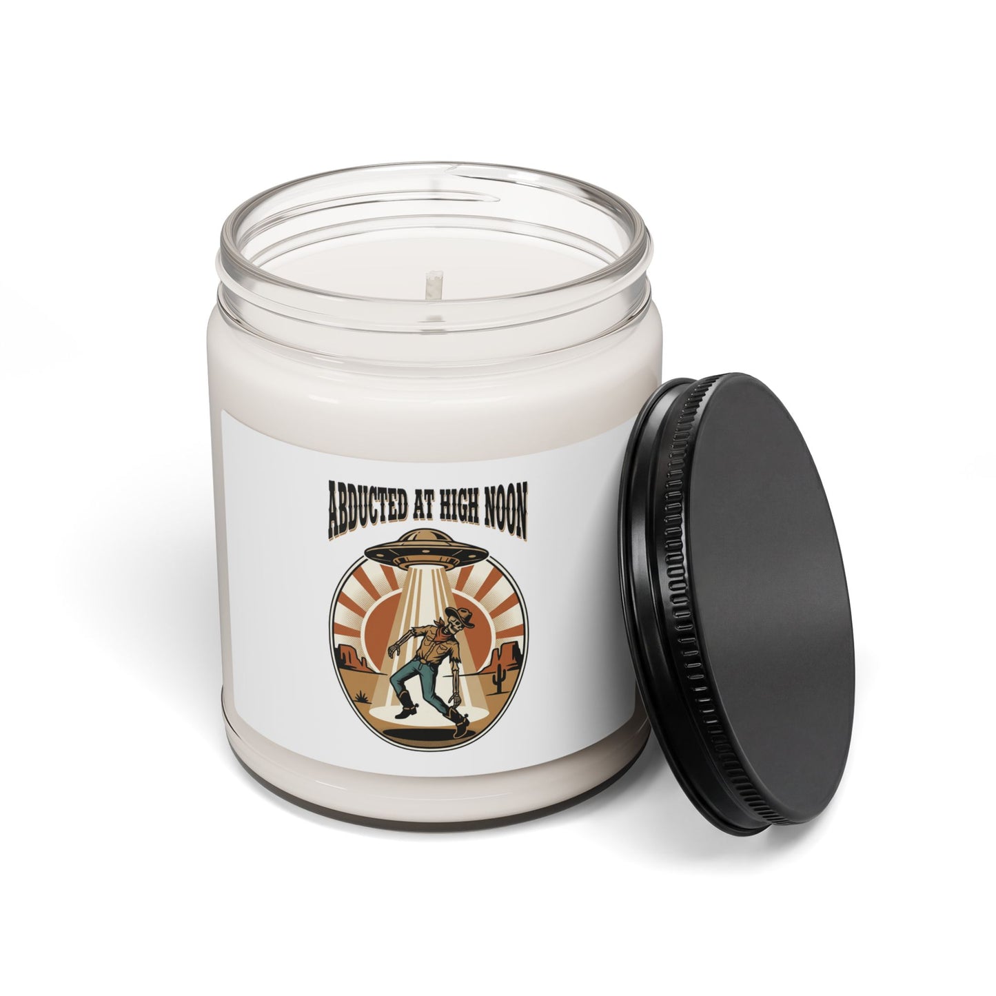 Abducted at High Noon Candle | UFO Retro Desert Sci‑Fi Soy Jar