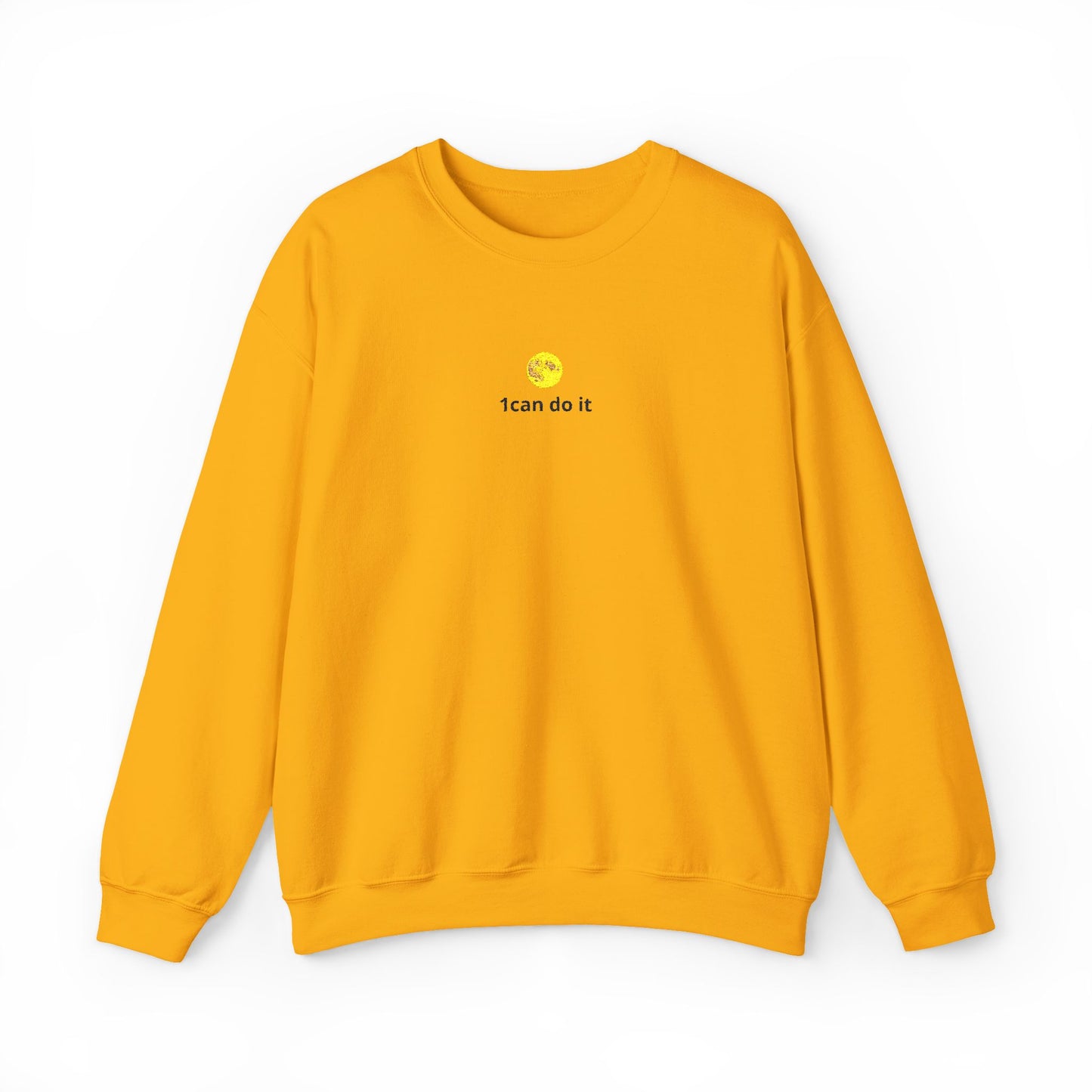 Minimal 'I can do it' Crewneck Sweatshirt — Motivational White Pullover