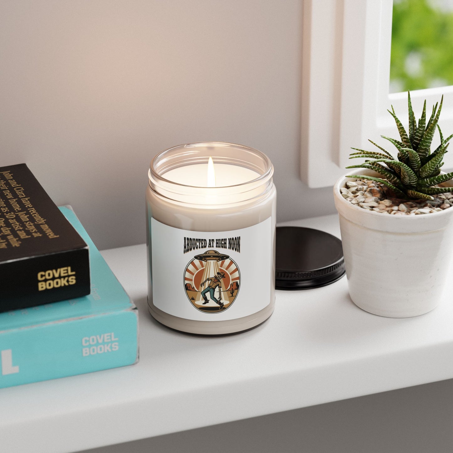 Abducted at High Noon Candle | UFO Retro Desert Sci‑Fi Soy Jar