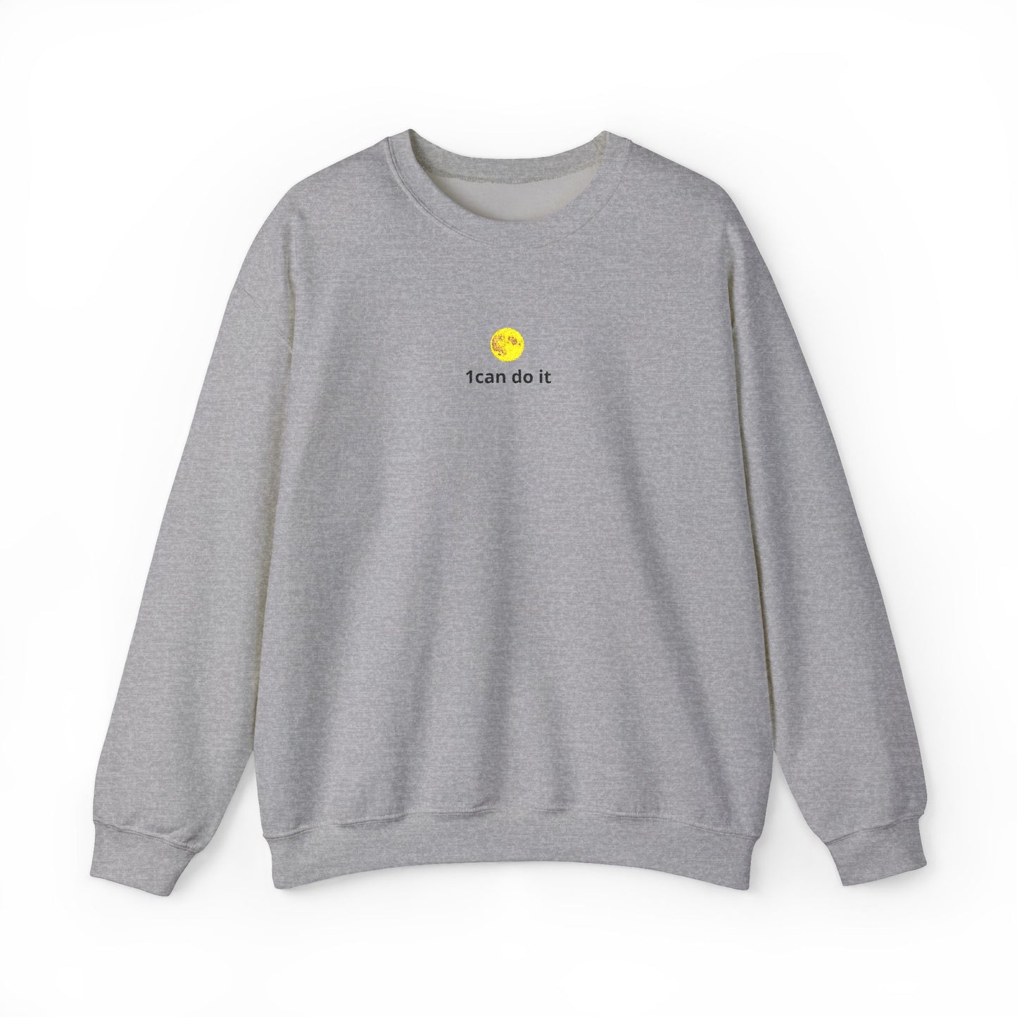 Minimal 'I can do it' Crewneck Sweatshirt — Motivational White Pullover