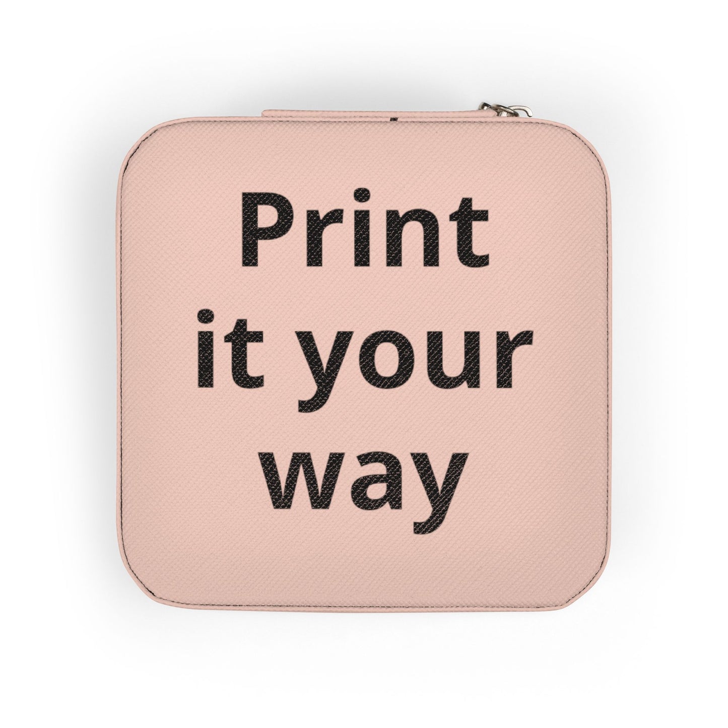 Personalized Jewelry Travel Case – Compact Pink Travel Organizer ("Print it your way")