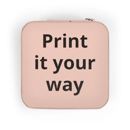 Personalized Jewelry Travel Case – Compact Pink Travel Organizer ("Print it your way")