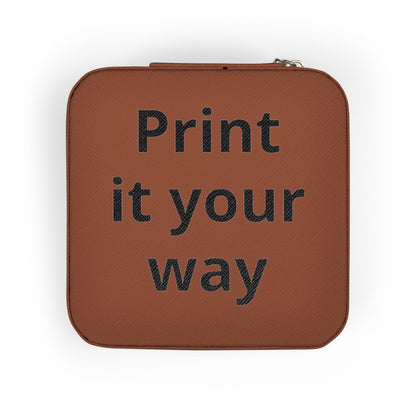 Personalized Jewelry Travel Case – Compact Pink Travel Organizer ("Print it your way")