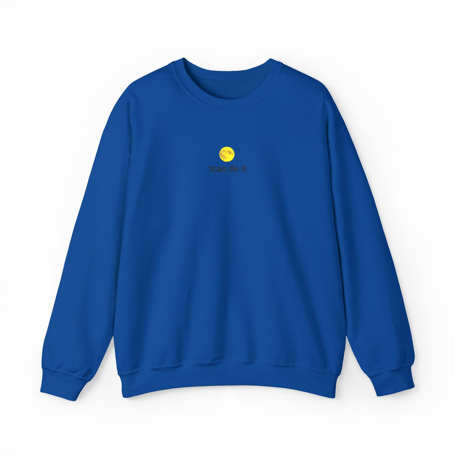 Minimal 'I can do it' Crewneck Sweatshirt — Motivational White Pullover