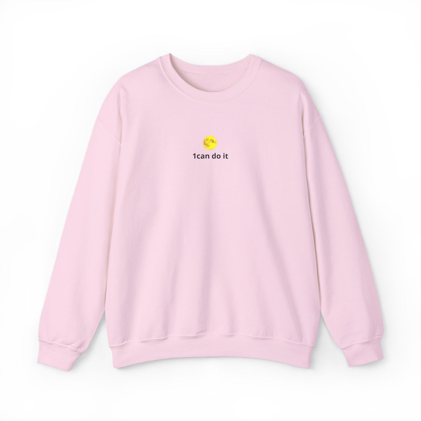 Minimal 'I can do it' Crewneck Sweatshirt — Motivational White Pullover