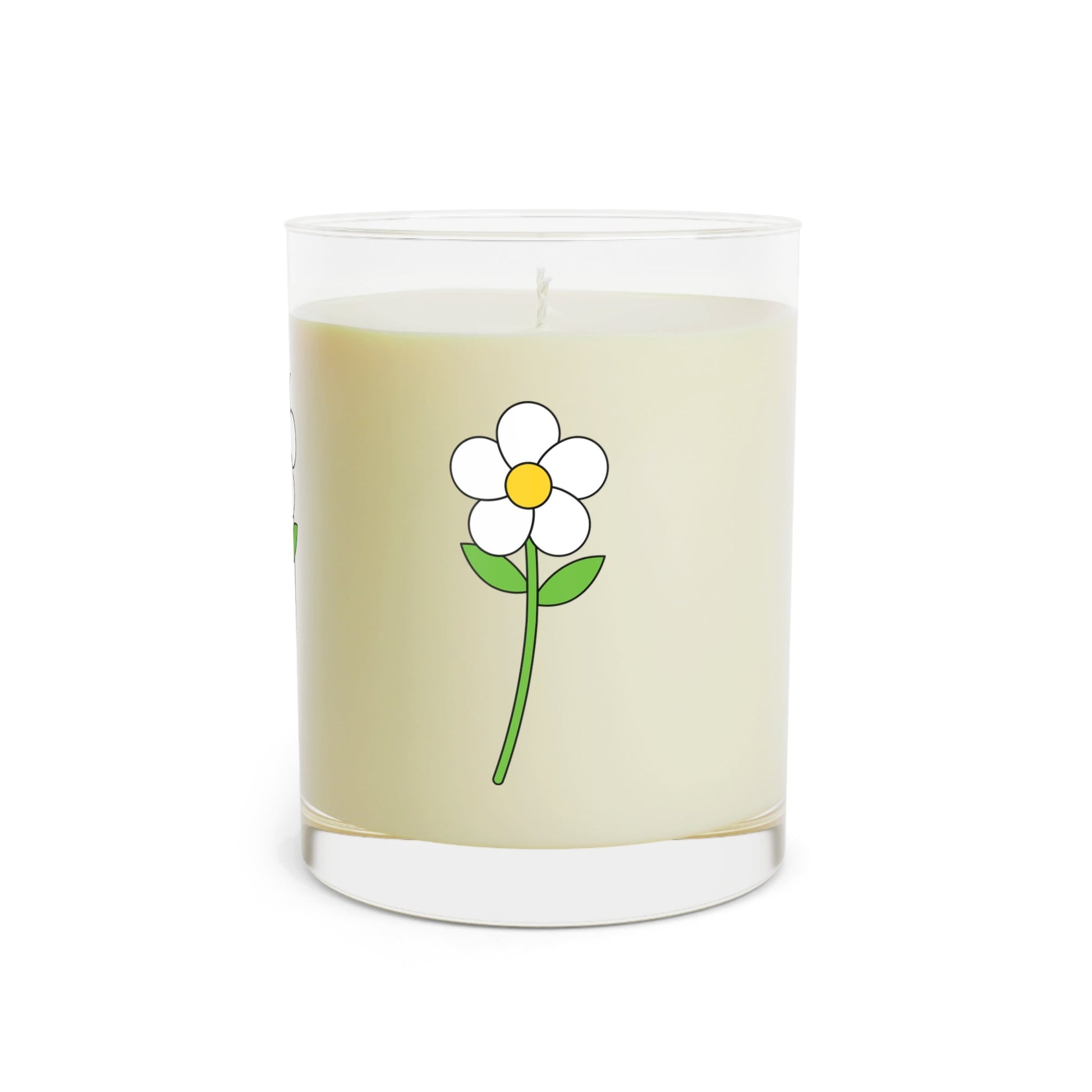 Daisy Glass Candle — 11oz Scented Soy Candle with Cute Daisy Design - ShopallssHome DecorShopallss33996736173381432302