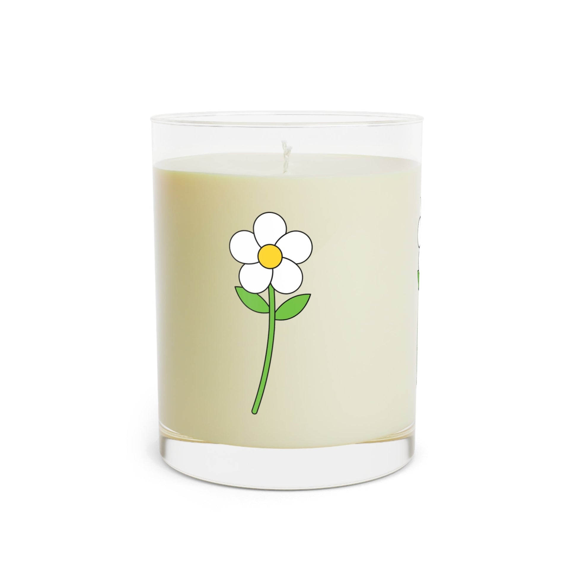Daisy Glass Candle — 11oz Scented Soy Candle with Cute Daisy Design - ShopallssHome DecorShopallss33996736173381432302