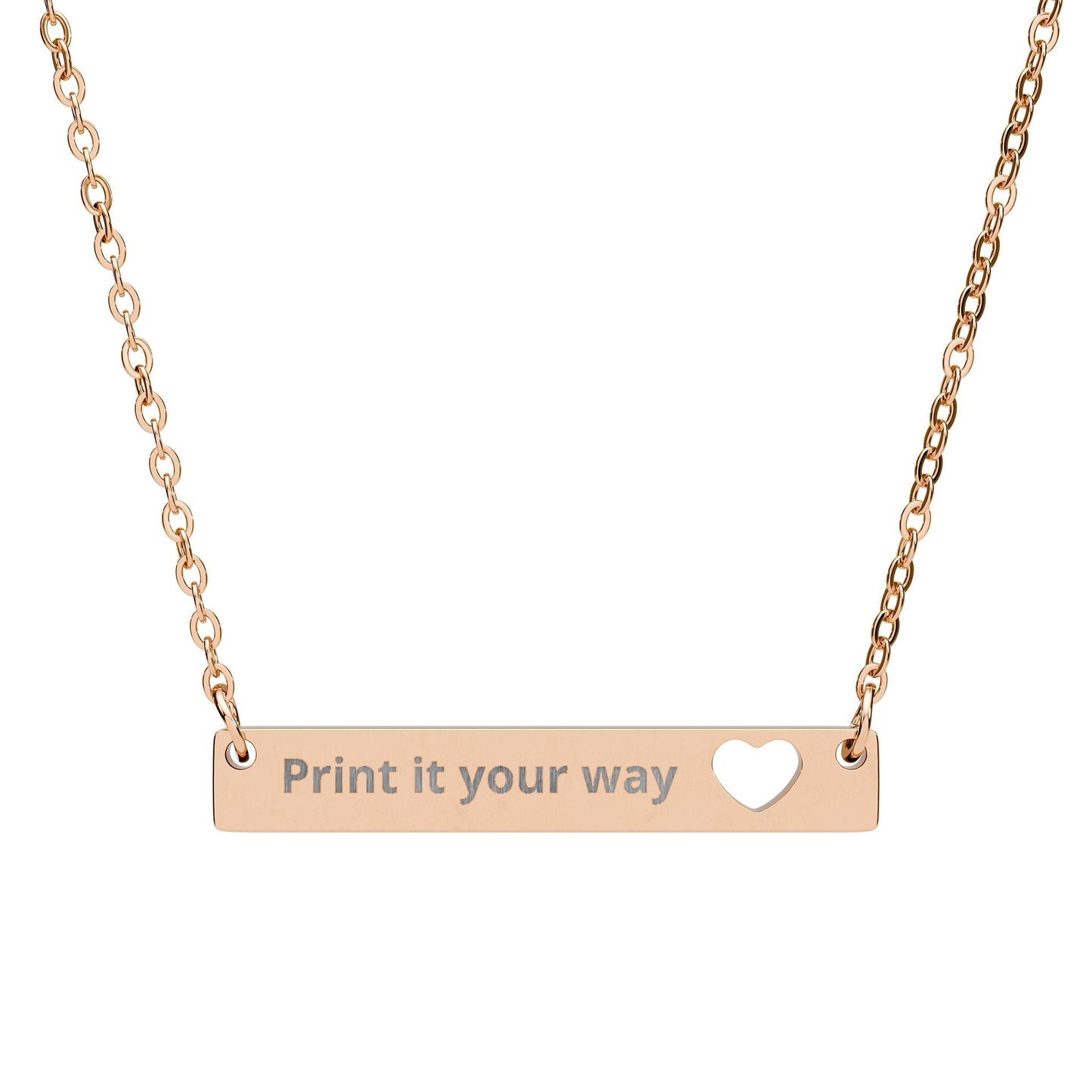 Engravable Cutout Heart Bar Necklace — Personalized Name/Message Pendant - ShopallssAccessoriesShopallss50708777577263752756