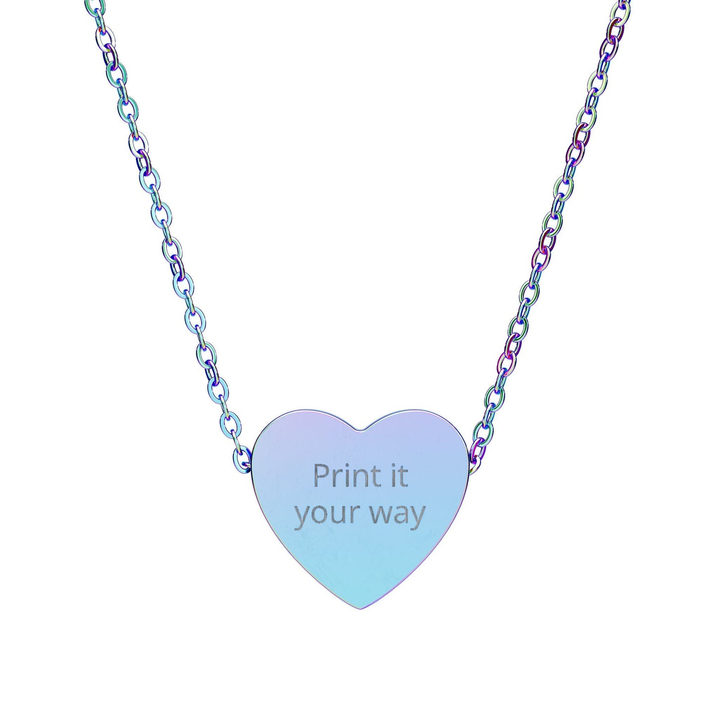 Engravable Heart Necklace — Personalized “Print it your way” Pendant - ShopallssAccessoriesShopallss17735509713993996062