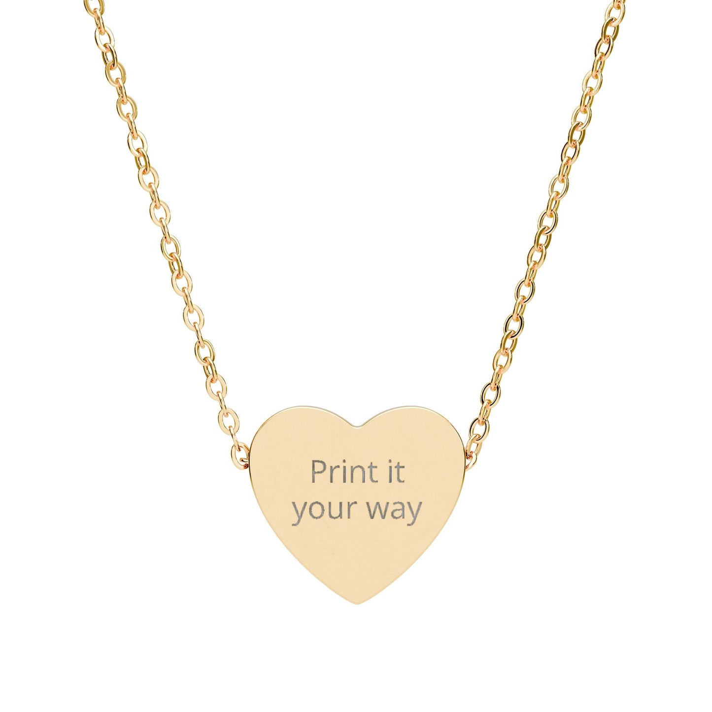 Engravable Heart Necklace — Personalized “Print it your way” Pendant - ShopallssAccessoriesShopallss30530808302276121922