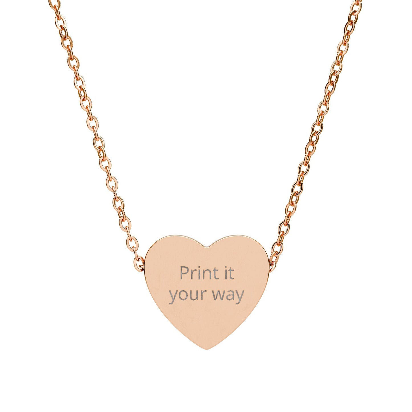 Engravable Heart Necklace — Personalized “Print it your way” Pendant - ShopallssAccessoriesShopallss14422565437537300469