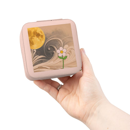 Jewelry Travel Case – Compact Pink Travel Jewelry Organizer with Ring Rolls & Compartments - ShopallssHome DecorShopallss18681177283278635523