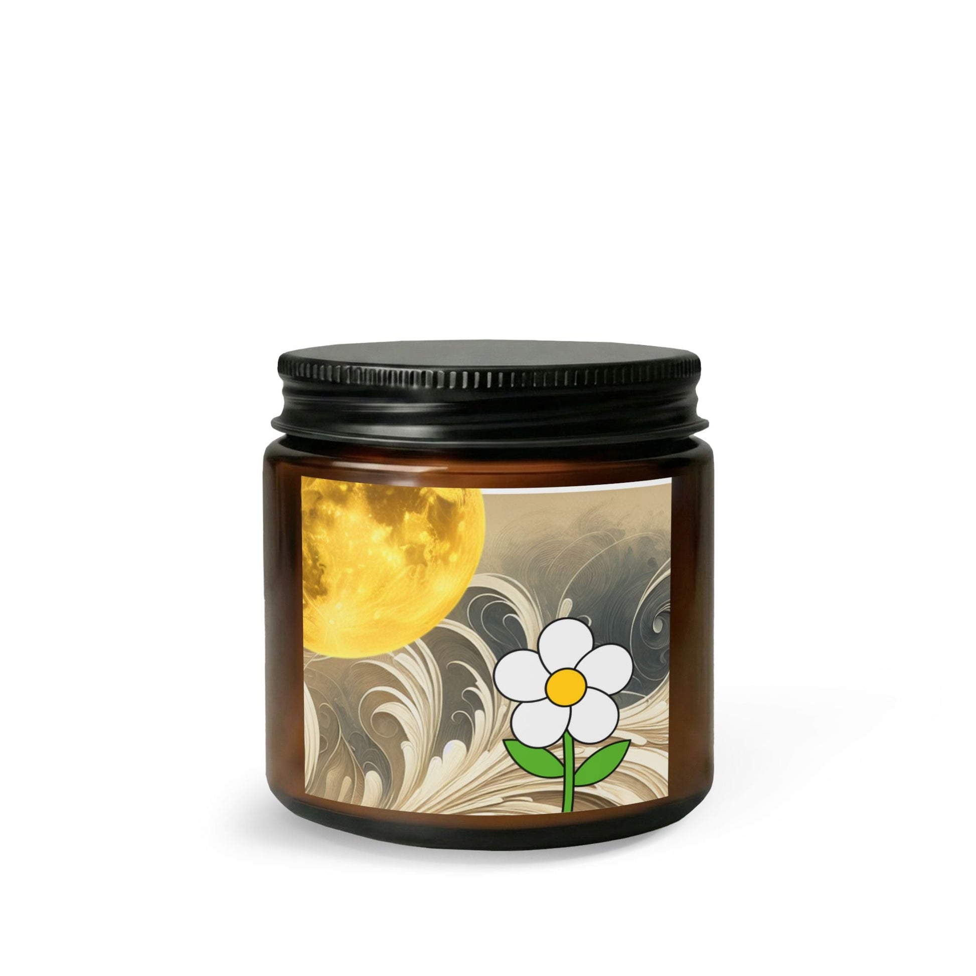 Moonlit Daisy Candle Jar — Scented Candle Gift Set with Matches & Wick Trimmer - ShopallssHome DecorShopallss25896893607964219004