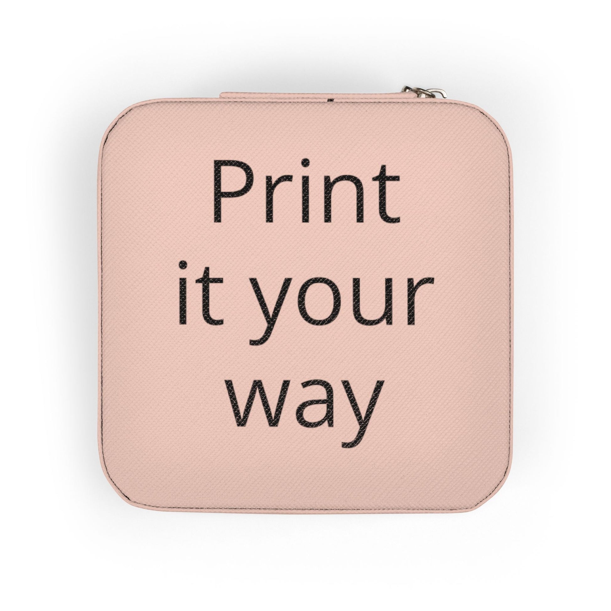 Personalized Jewelry Travel Case – Compact Pink Travel Organizer ("Print it your way") - ShopallssHome DecorShopallss22969189377089788435